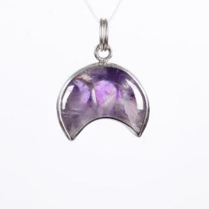 Ametystowa Lunula Wicca, wisior